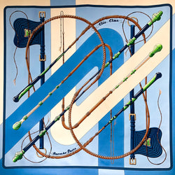 Clic-Clac Hermes scarf in blue