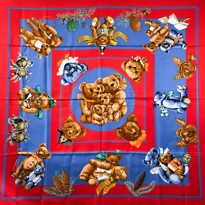 Confidents Des Coeurs Hermes Scarf by Loic Dubigeon 90cm Silk