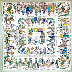 Costumes Civils Actuels Hermes silk twill scarf 