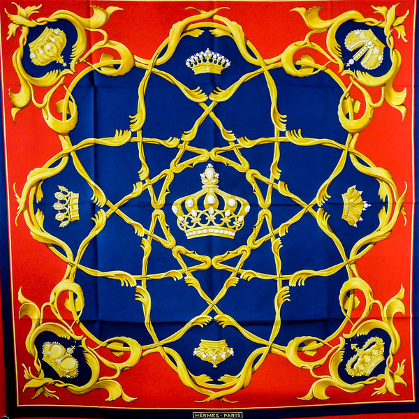 Crown HERMES Silk Scarf is also known as Couronnes and Crowns