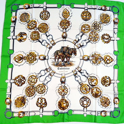Cuivreries HERMES Early Issue Silk Scarf