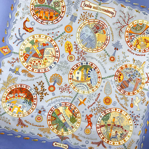 Escales Mediterraneennes Hermes Scarf by C. Henry 90 cm