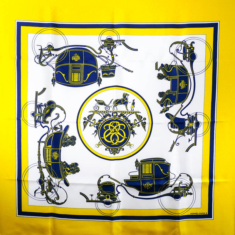 Ex Libris HERMES Scarf Yellow Early Issue