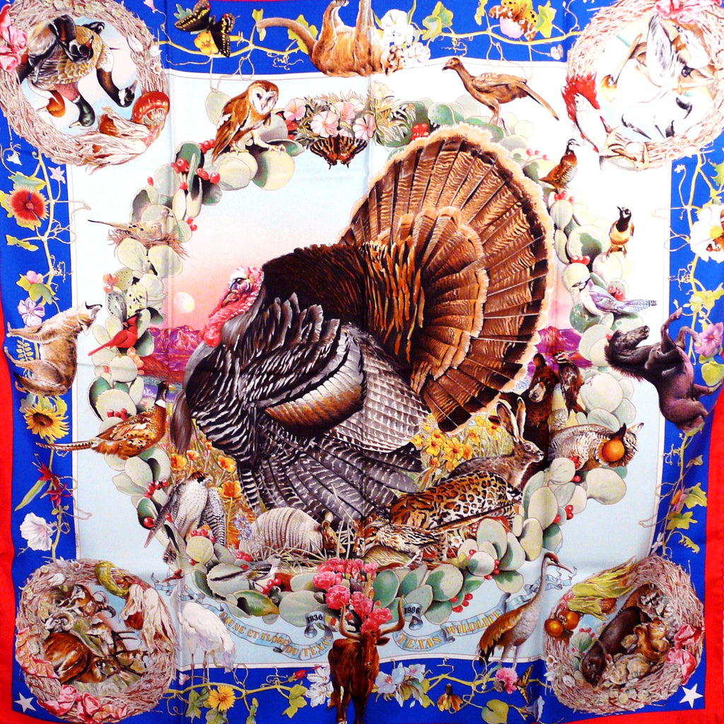 Faune et Flore Du Texas – Texas Wildlife Hermès Scarf