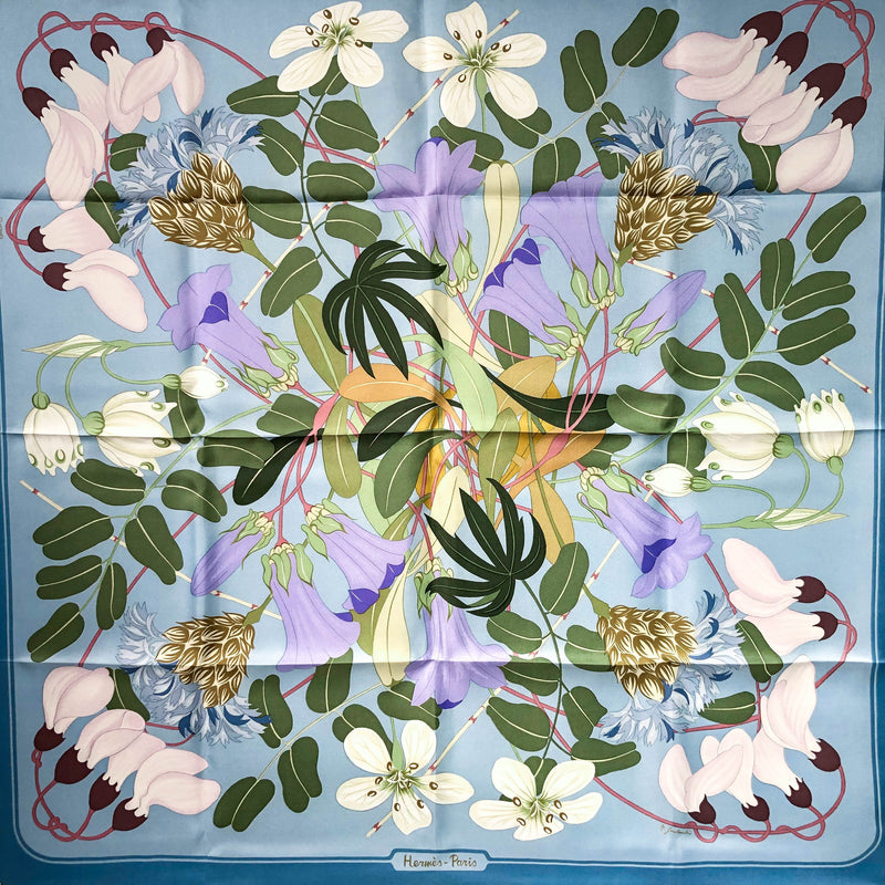 Flora Graeca - Paeonia Bysantin Hermes Silk Scarf - 90 cm square