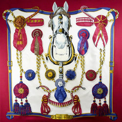 Frontaux et Cocardes HERMES Silk Scarf Vintage Early Issue