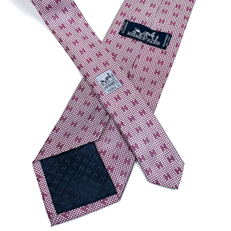 Hermes Silk Necktie 7930 MA Faconnee "H"