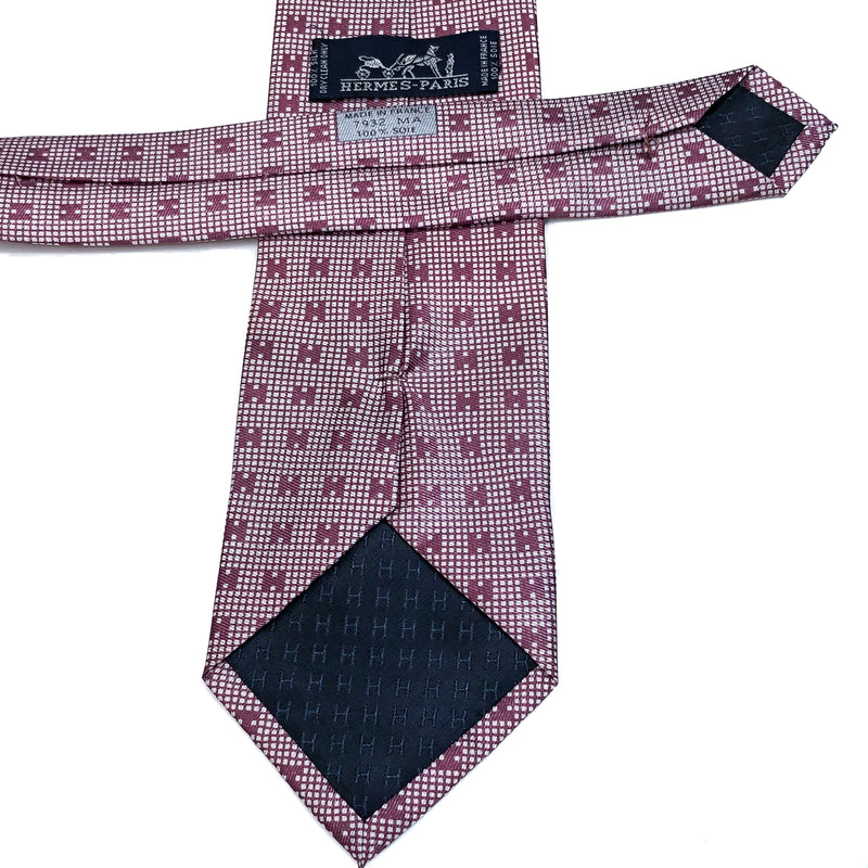 Hermes Silk Necktie 7930 MA Faconnee "H"