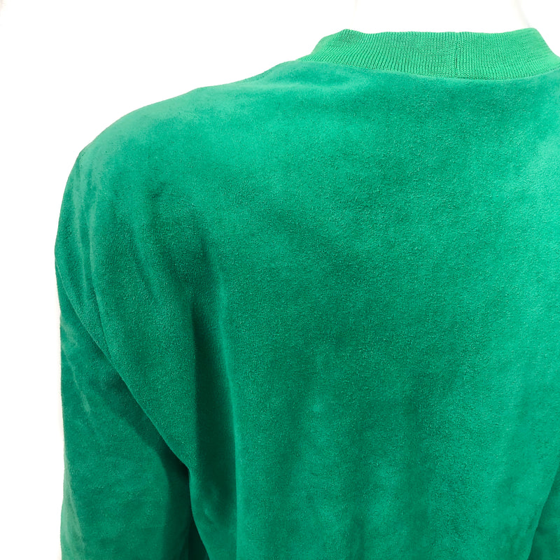 Hermes Suede Womens Top Green with Cutouts - RARE