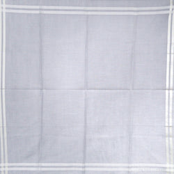 Hermes Cotton Pocket Square Handkerchief Light Grey
