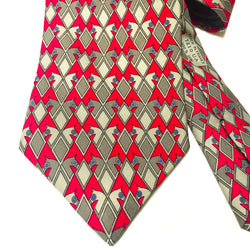 Hermes Silk Necktie 7210 UA Red in excellent condition