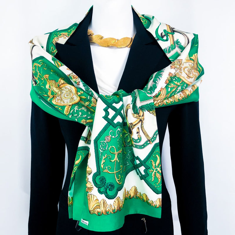 Louis XIV - Ludovicus Magnus Hermes Reversible Stole in green and white