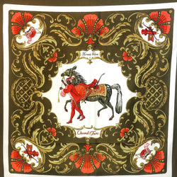 Hermes Silk Scarf Cheval Turc Early Issue 90 cm twill