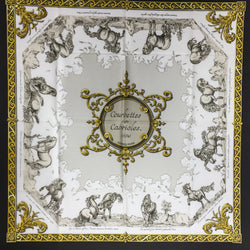 Hermes Silk Scarf Courbettes et Cabrioles (1654) First Issue Beige RARE