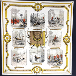 Hermes Silk Scarf Episodes de la Chasse à Courre from 1961 VERY RARE