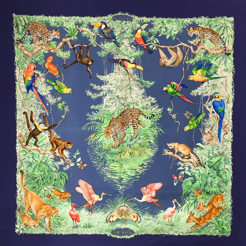 Hermes Silk Scarf Equateur by Robert Dallet