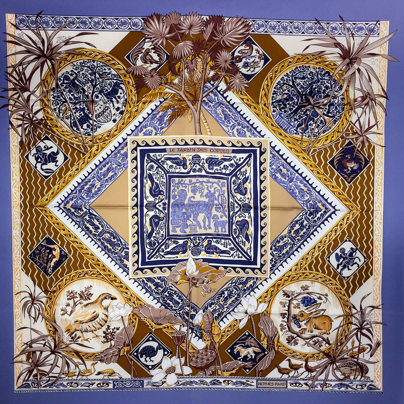 Le Jardin des Coptes Hermes 90 cm Twill Silk Scarf