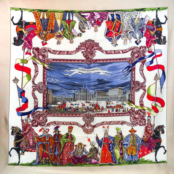 Turqueries en L'Honneur de Mr de Troy Hermès 90 cm Silk Scarf 