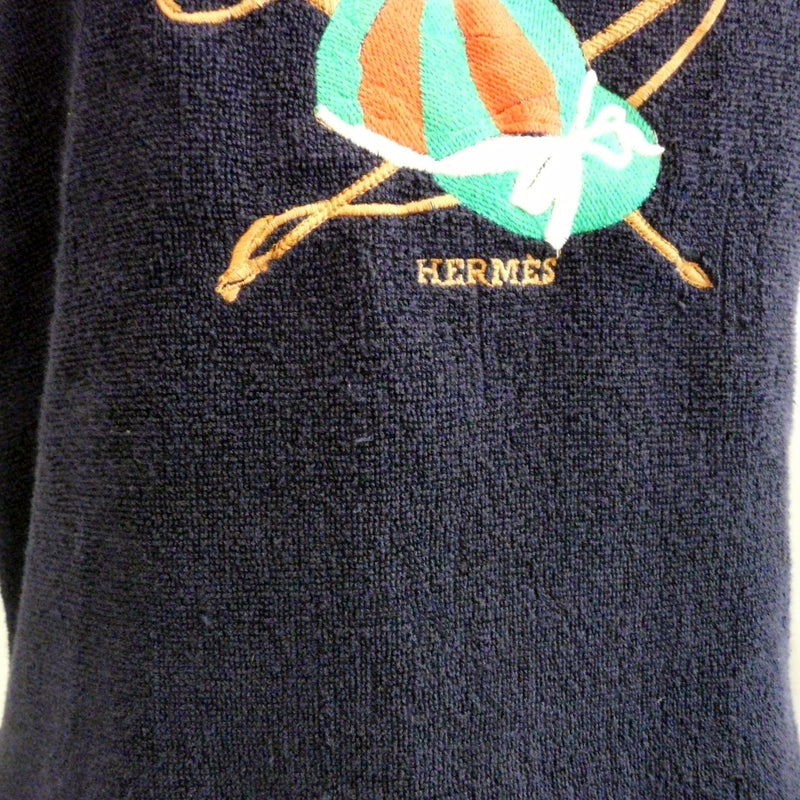 Vintage Hermes Navy Terry Cotton Tank Top