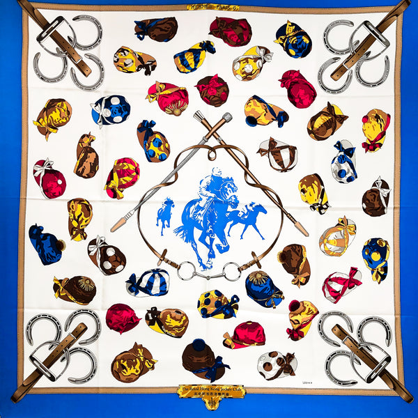 La France Hippique 1854 Hermes Reversible Shawl/Opera Scarf by