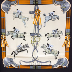 Jumping Hermes Silk Scarf 90 cm square