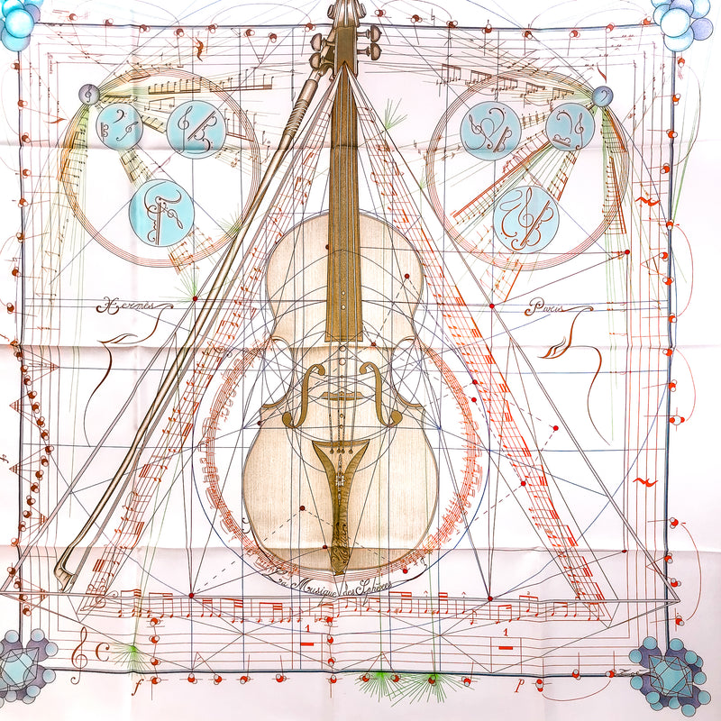 La Musique Des Spheres Hermes Scarf by Zoe Pauwels 90 cm Silk Twill - GRAIL