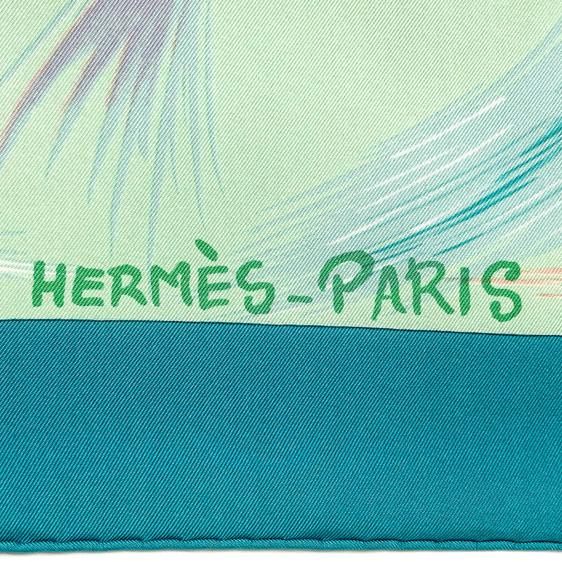 La Tour Eiffel S'envole Hermes Scarf by Sefedine Ibrahim Alamin 90cm Silk
