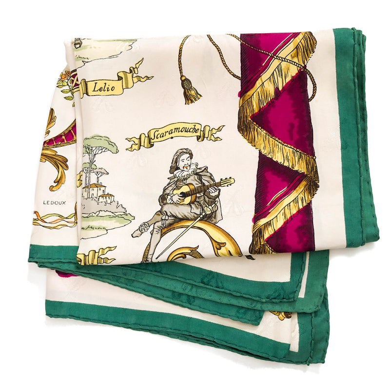 La Comedie Italienne Hermes silk scarf folded
