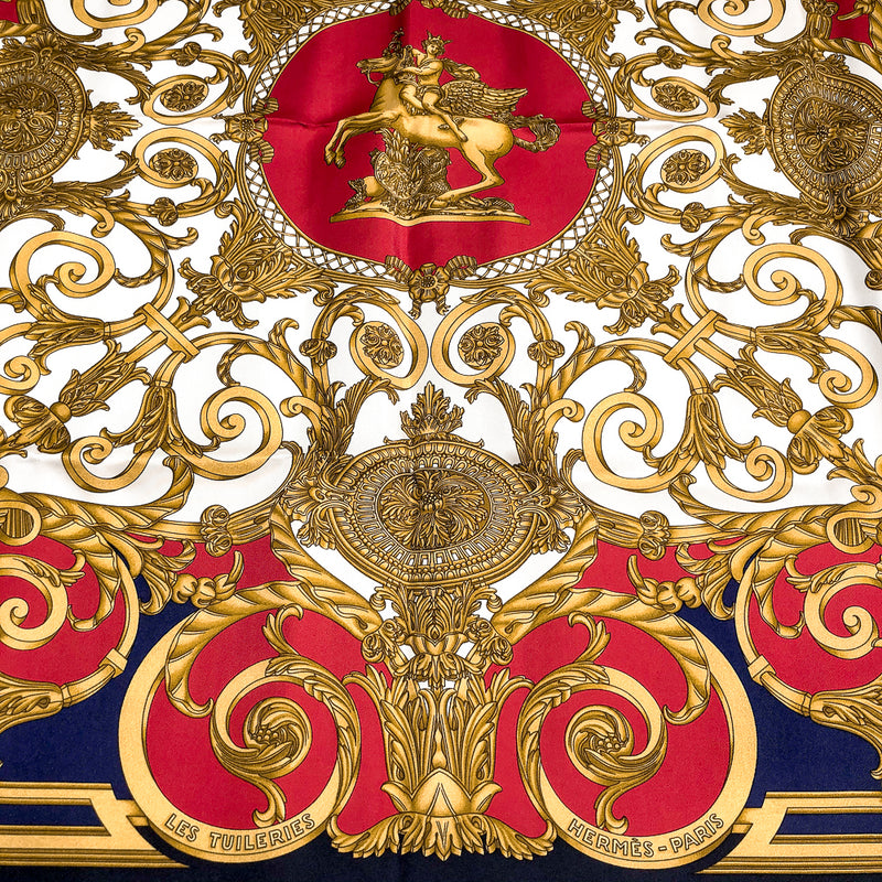 Les Tuileries Hermes Scarf by Joachim Metz 90 cm Silk NIB