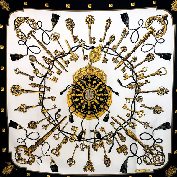 Les Clefs Hermes Scarf by Latham 90 cm Silk - Classic Must Have