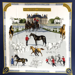 Hermes Silk Scarf Les Haras Nationaux by Watrigant from 1989
