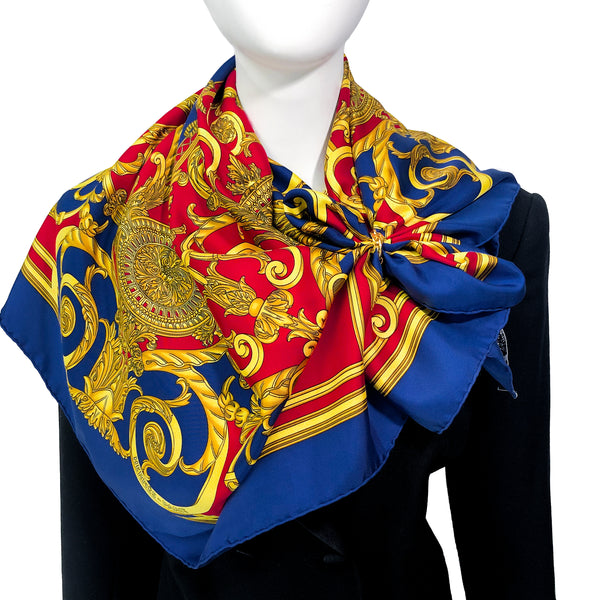 Les Tuileries Hermes silk twill scarf (100% silk) - Vintage