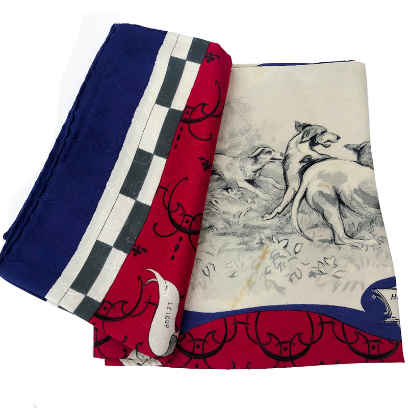 Louveterie Royale Hermes scarf folded