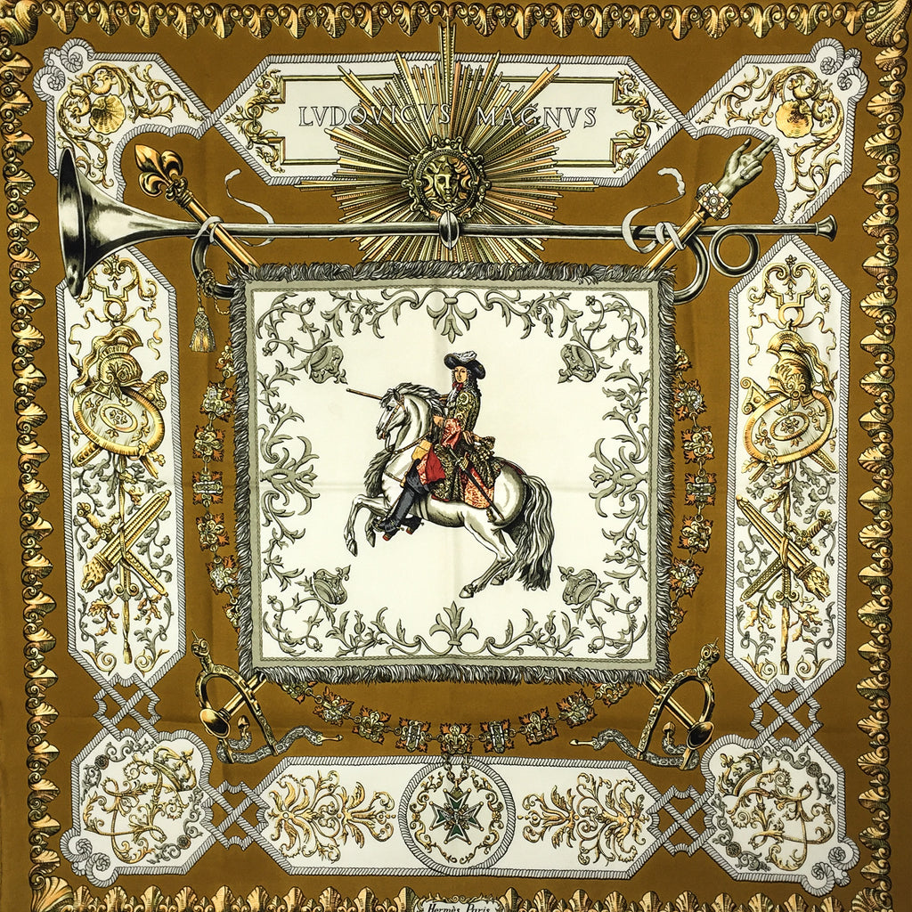 Sold at Auction: HERMÈS Scarf Louis XIV - Ludovicus Magnus 1963