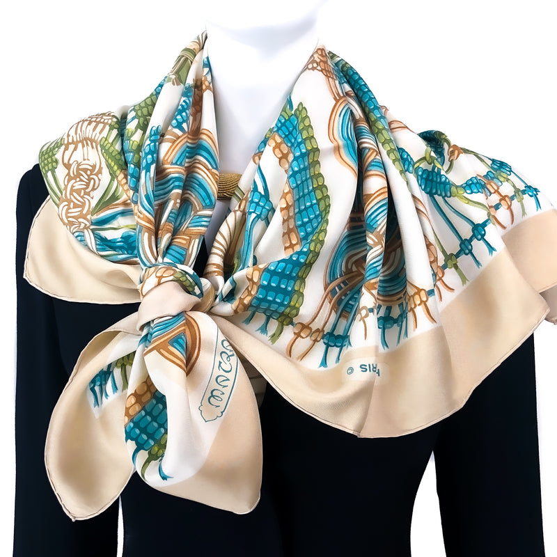 Macrame Hermes scarf Vintage