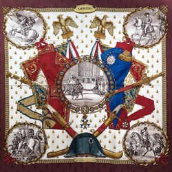 Napoleon Hermes Scarf by Philippe Ledoux 90 cm Silk Bee Jacquard Early Issue