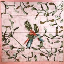 Neige d'Antan Detail Hermes Scarf by Latham 90cm Silk Jacquard Pink