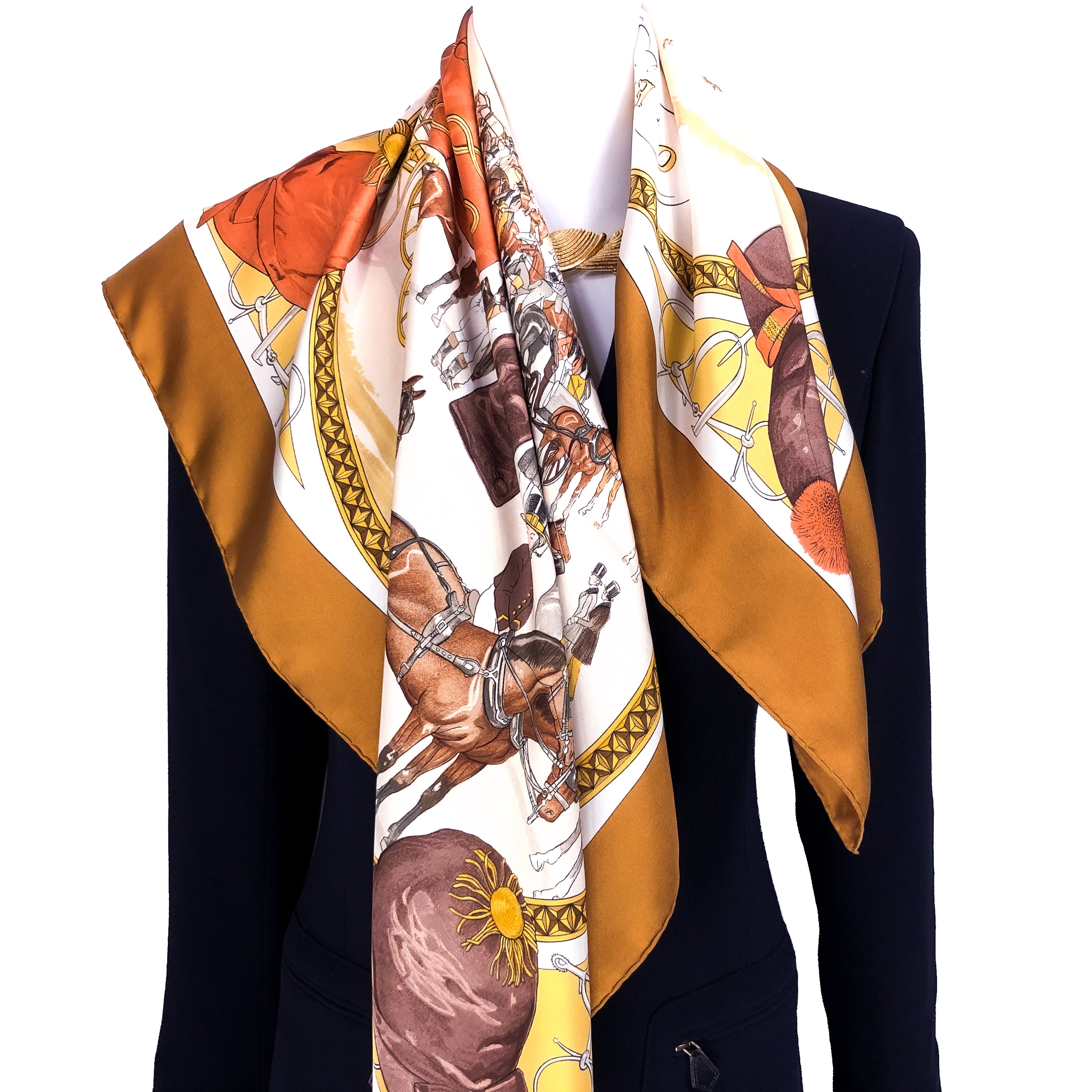 On Epsom Downs 1836 RARE Hermès Silk Scarf | Carre de Paris