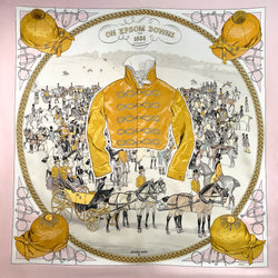 On Epsom Downs 1836 Hermès Scarf by Philippe Ledoux 90 cm Silk Twill RARE