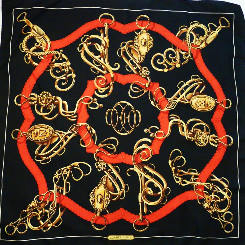 Profile - Selliere HERMES Early Issue 90 cm Silk Scarf