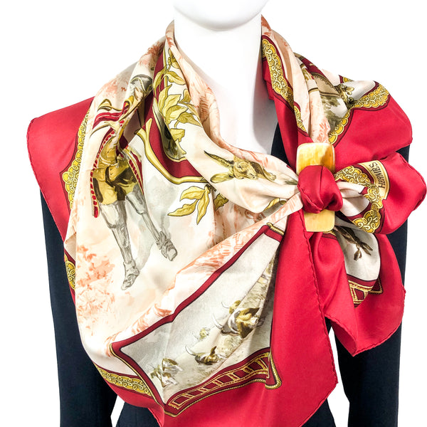 Petite Venerie Hermes Scarf by Charles Jean Hallo 90 cm Silk Twill - R ...