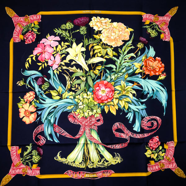 Regina Hermes silk scarf 90 cm square