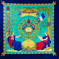 Republique Francaise Liberte Egalite Fraternite - 1789 Hermes silk scarf