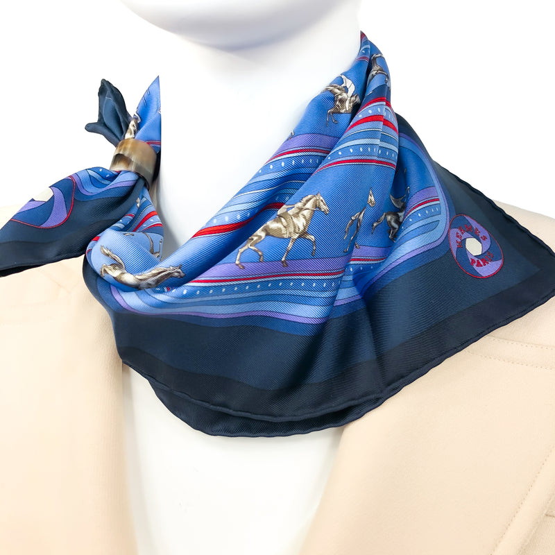 Sequences Hermes Pocket Square by Caty Latham Silk 42 cm