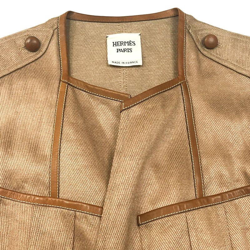 Hermes Linen/Hemp Jacket with hermes tag