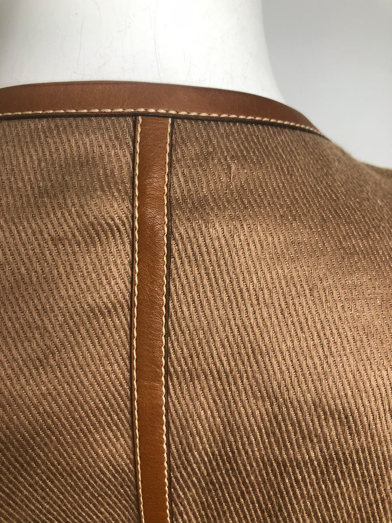 Hermes Linen/Hemp Jacket close up of blemish