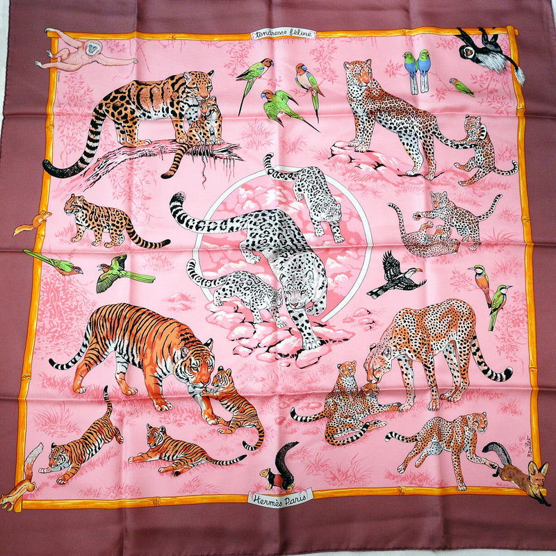 Tendresse Feline HERMES 36 inch scarf