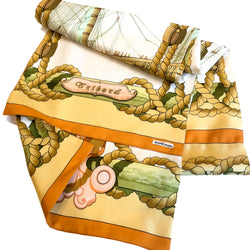 Tribord Hermes Reversible Opera Silk Scarf or Shawl by Julia Abadie - RARE