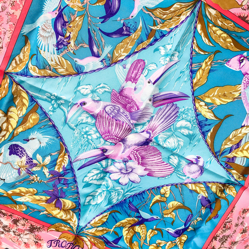 Tropiques Hermes scarf was designed by Laurence Toutsy Bourthoumieux in 1988 