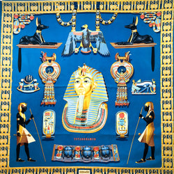Tutankhamun Hermes Scarf by Rybal 90cm Silk Twill Early Issue